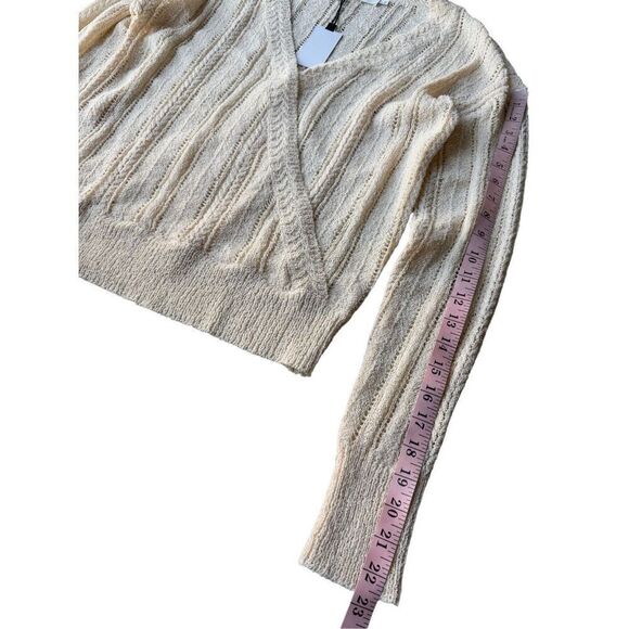 ASTR The Label Cream Knit Wrap V-neck Sweater - Picture 9 of 10